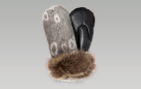 Sealskin Mittens with Fur